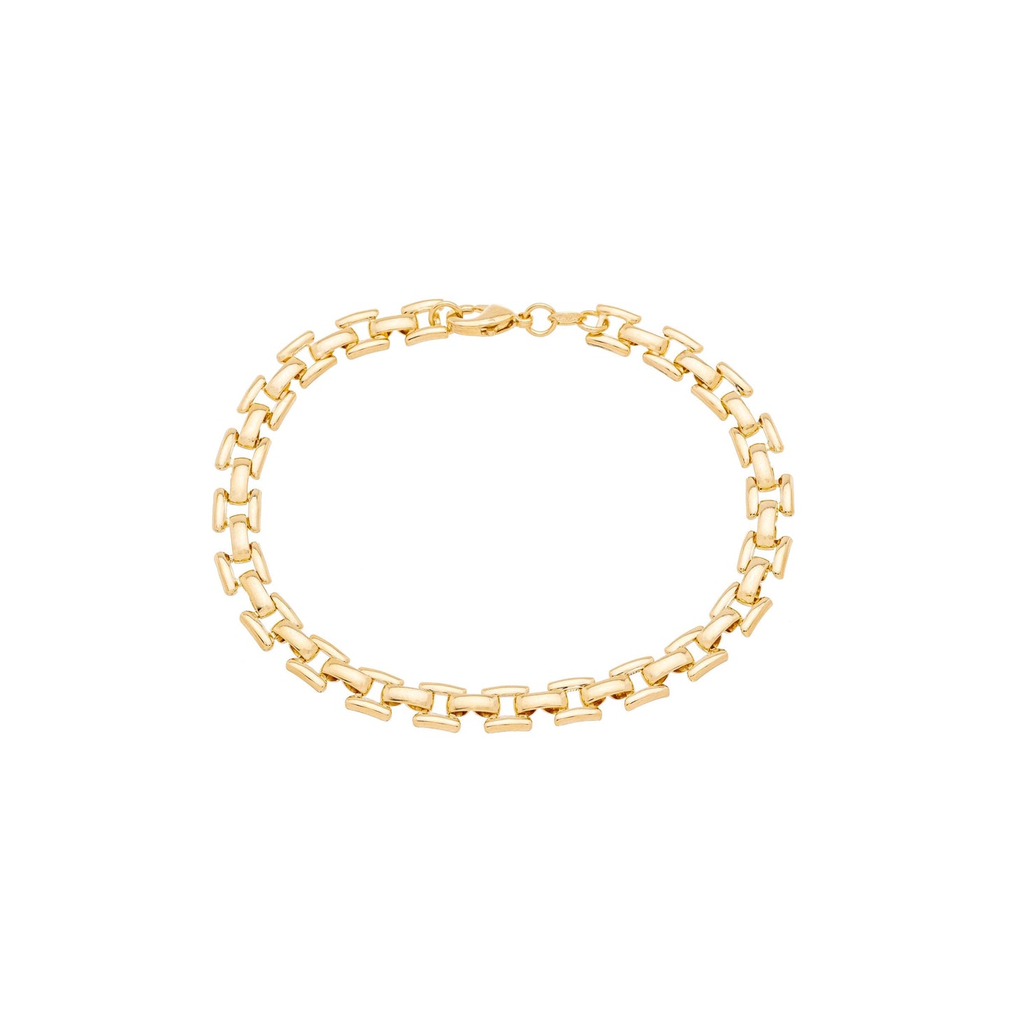 Pulseira lisa banhada a ouro 18k - Biju & Cia.