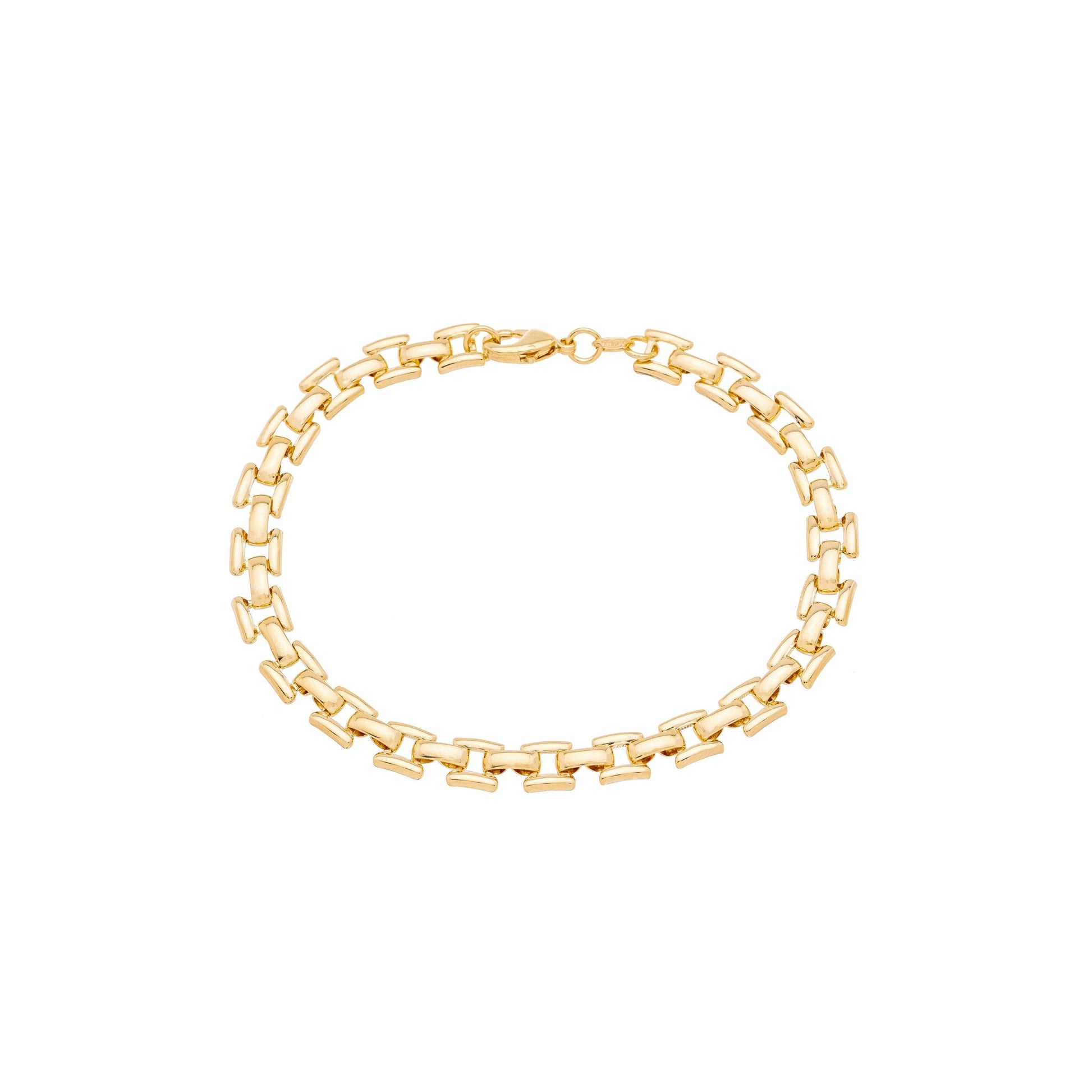Pulseira lisa banhada a ouro 18k - Biju & Cia.