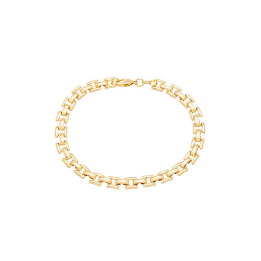 Pulseira lisa banhada a ouro 18k - Biju & Cia.