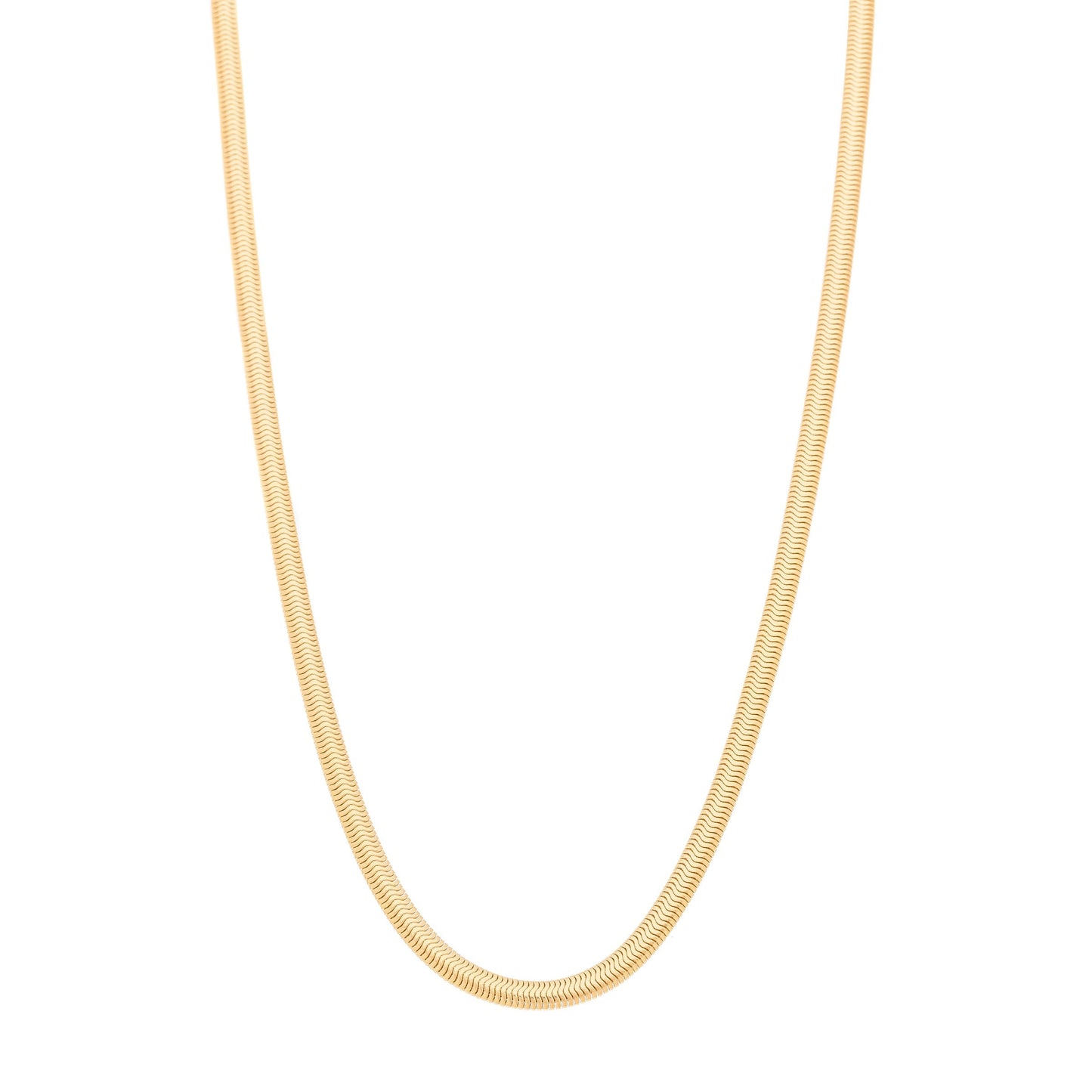 Choker rabo de rato achatado banhado a ouro 18k - Biju & Cia.
