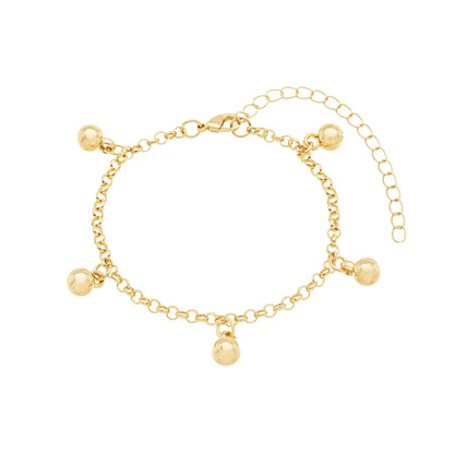 Pulseira com bolas banhada a ouro 18k - Biju & Cia.