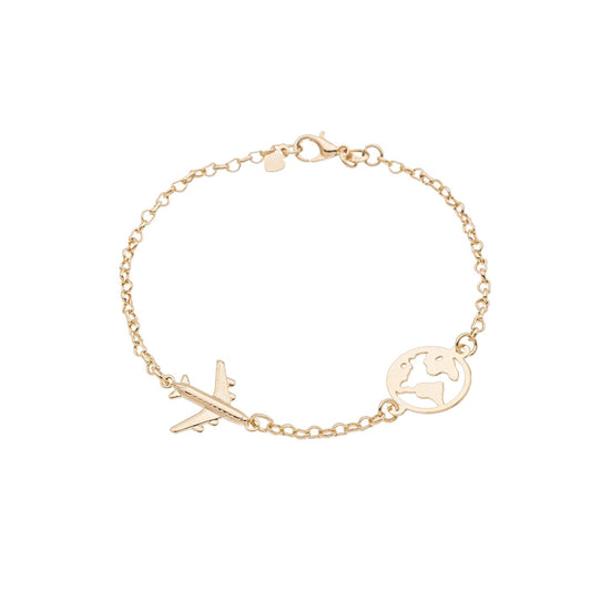 Pulseira viagem banhada a ouro 18k - Biju & Cia.