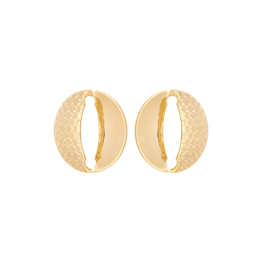 Brinco trabalhado banhado a ouro 18k - Biju & Cia.