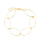 Pulseira oval lisa banhada a ouro 18k - Biju & Cia.