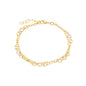 Pulseira dupla com zircônias banhada a ouro 18k