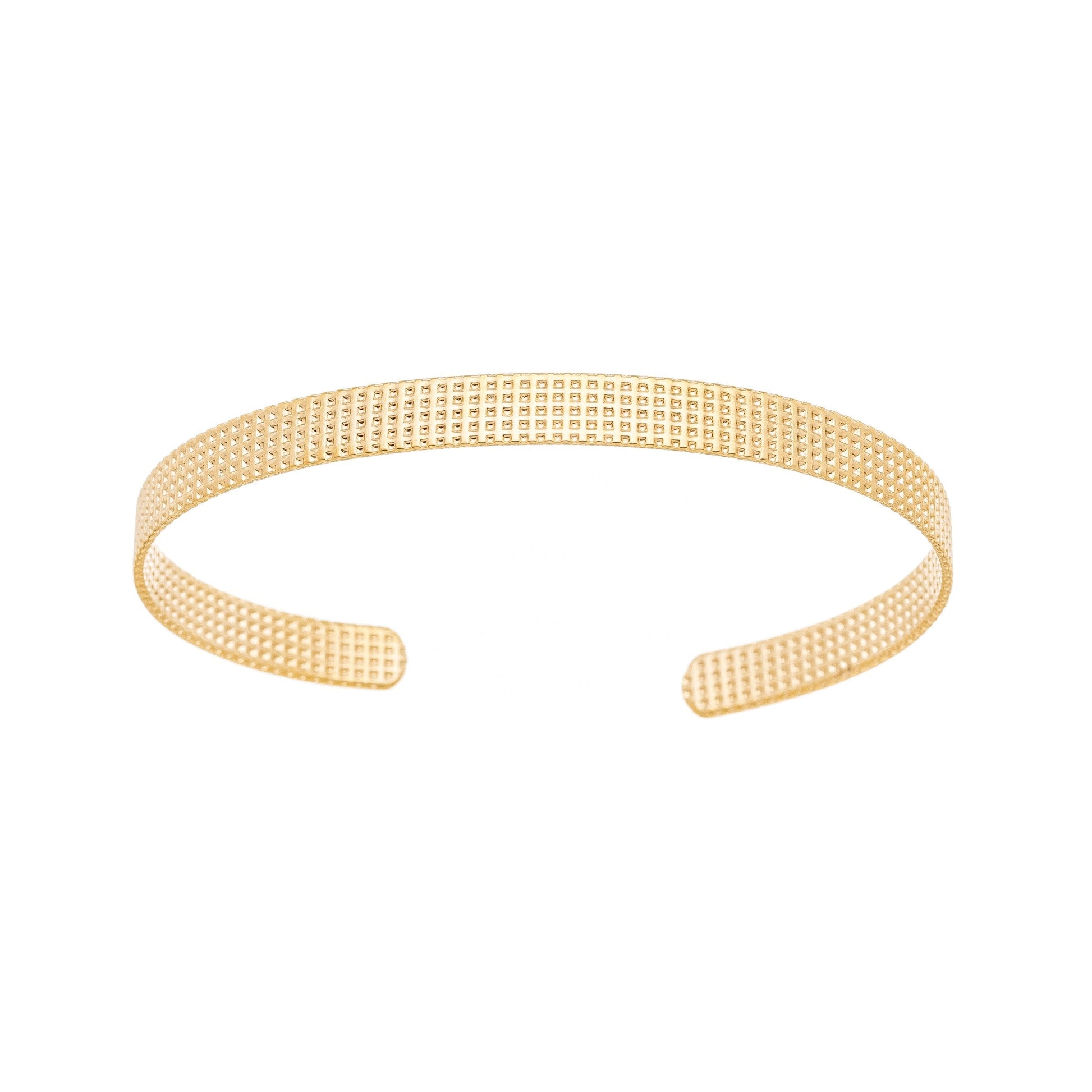 Bracelete trabalhado banhado a ouro 18k - Biju & Cia.