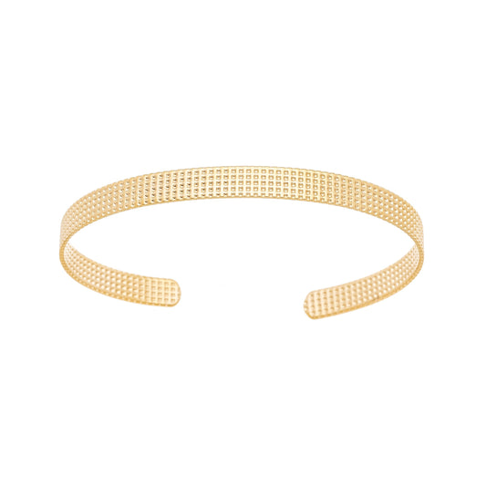 Bracelete trabalhado banhado a ouro 18k - Biju & Cia.