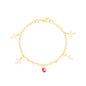 Pulseira infantil com cruz banhada a ouro 18k - Biju & Cia.