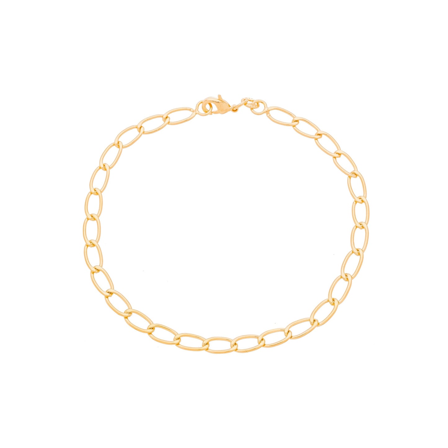 Pulseira lisa banhada a ouro 18k - Biju & Cia.