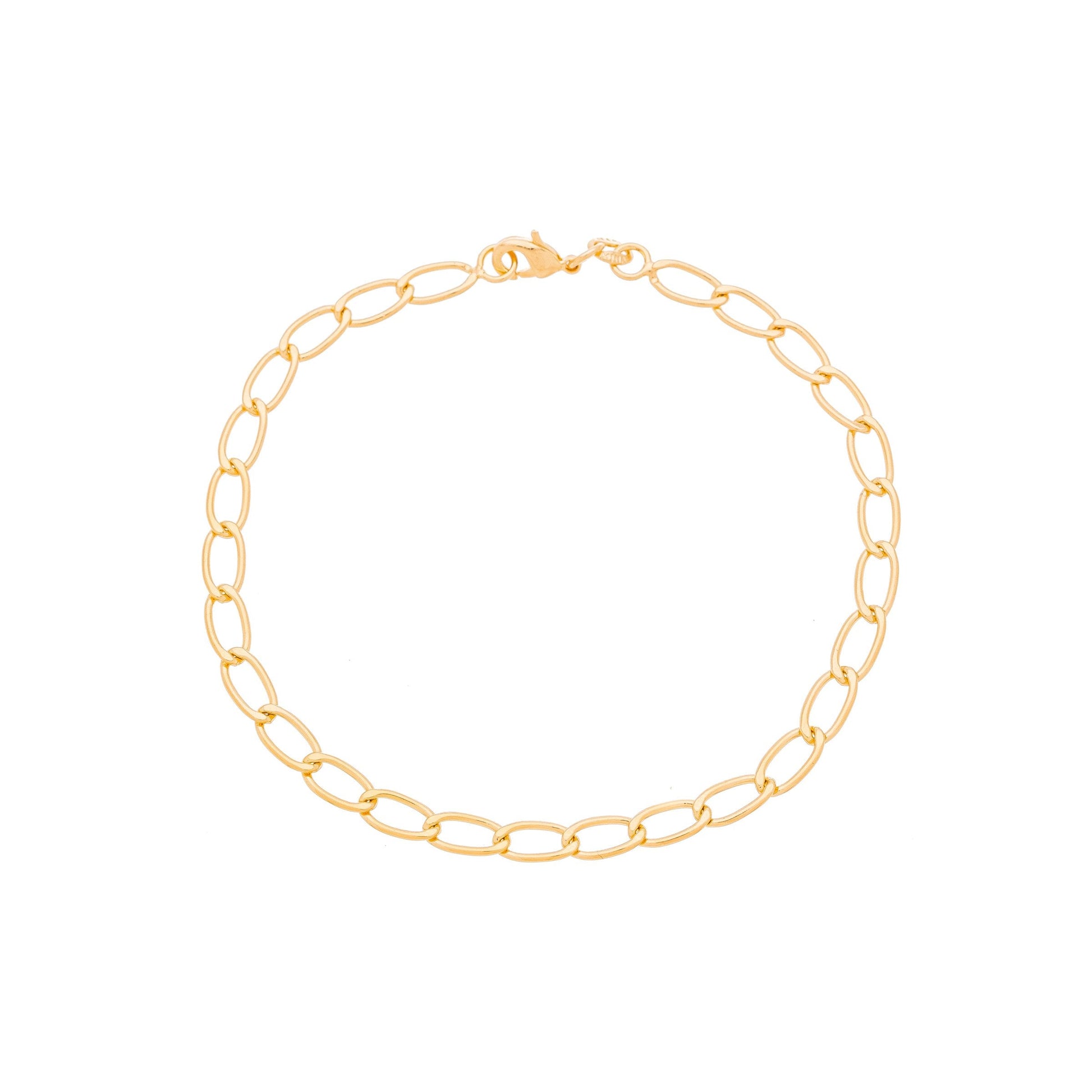 Pulseira lisa banhada a ouro 18k - Biju & Cia.