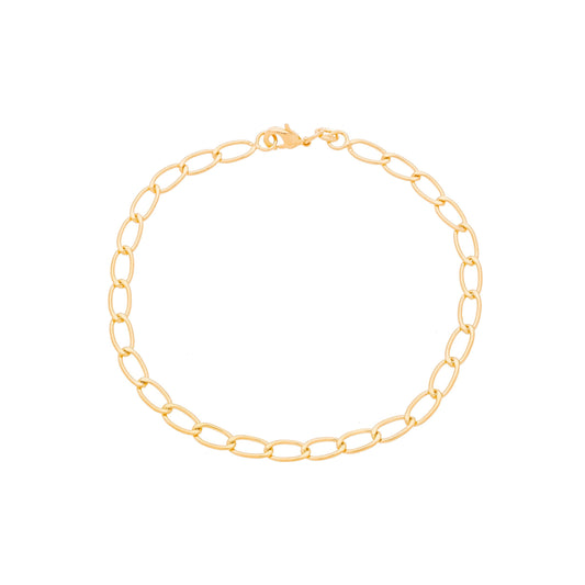 Pulseira lisa banhada a ouro 18k - Biju & Cia.
