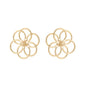 Brinco flor banhado a ouro 18k