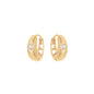 Argola com zircônia banhada a ouro 18k - Biju & Cia.