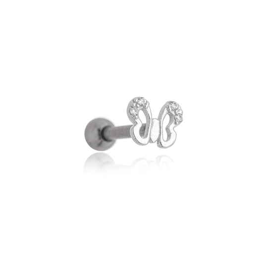 Piercing borboleta em prata 925