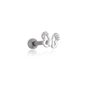 Piercing borboleta em prata 925