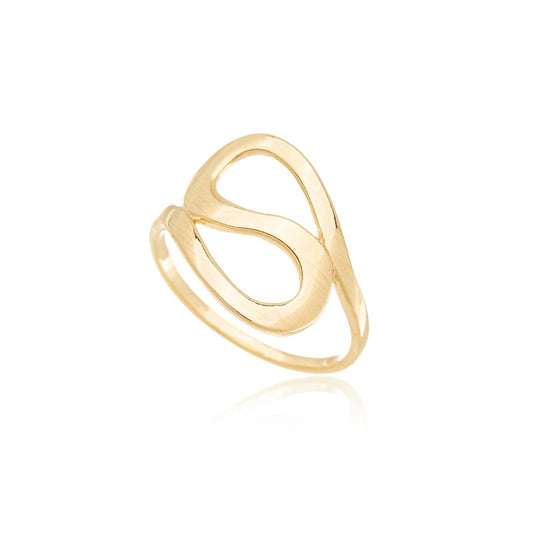 Anel liso banhado a ouro 18k - Biju & Cia.