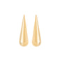 Brinco de gota lisa banhado a ouro 18k - Biju & Cia.