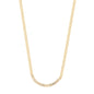 Choker com navetes de zircônia banhada a ouro 18k