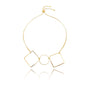 Pulseira com círculo e quadrado banhada a ouro 18k