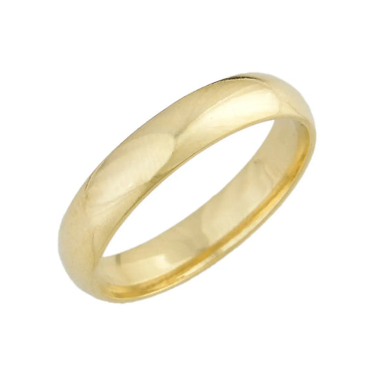 Aliança de compromisso anatômica de 4mm banhada a ouro 18k - Biju & Cia.