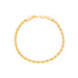 Pulseira de cordão baiano de 3,5mm banhada a ouro 18k - Biju & Cia.
