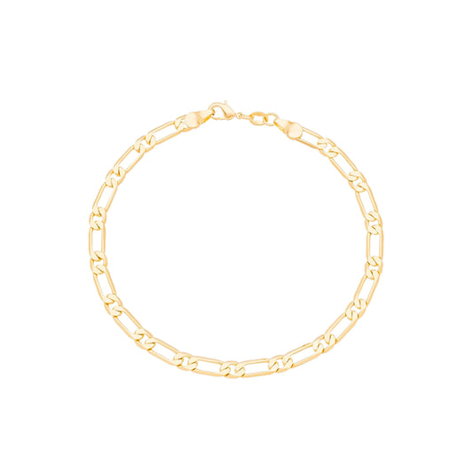Pulseira masculina banhada a ouro 18k - Biju & Cia.