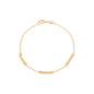 Pulseira tubos e bolinhas banhada a ouro 18k