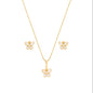 Conjunto borboleta de zircônia banhado a ouro 18k - Biju & Cia.