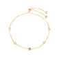Pulseira regulável com zircônias banhada a ouro 18k - Biju & Cia.