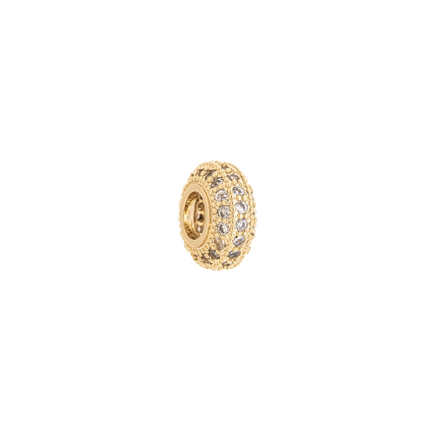 Separador de berloques cravejados banhada a ouro 18k