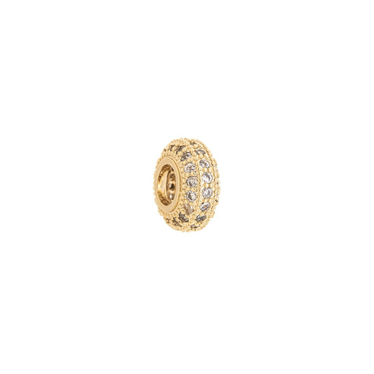 Separador de berloques cravejados banhada a ouro 18k