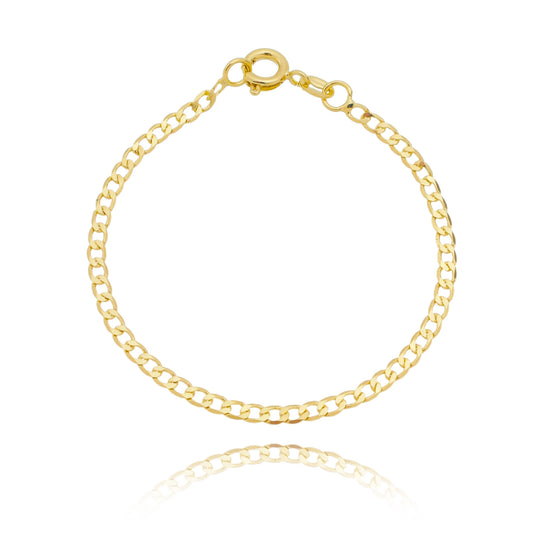 Pulseira infantil masculina banhada a ouro 18k - Biju & Cia.