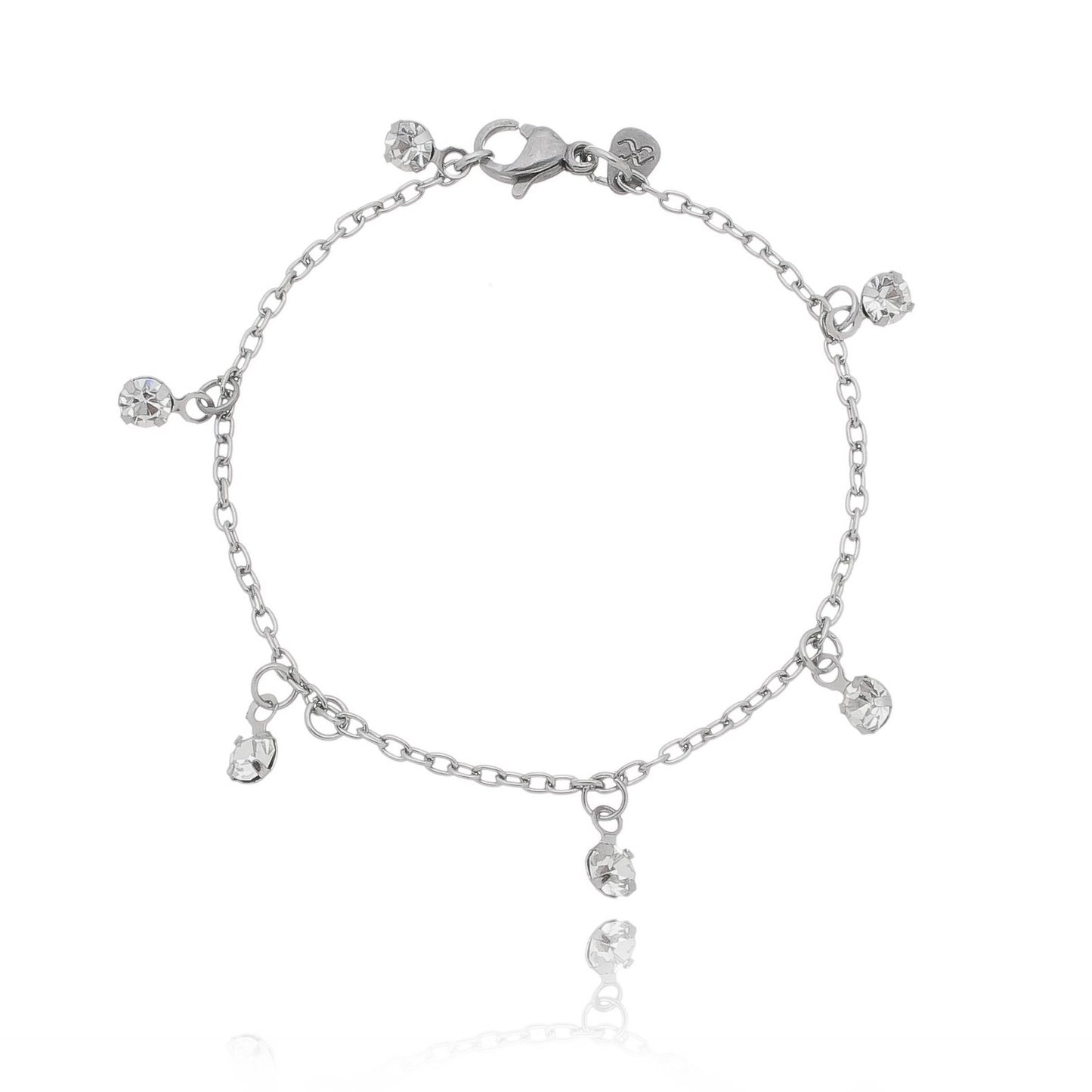 Pulseira com pedra pendurada banhada a ouro 18k
