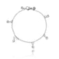 Pulseira com pedra pendurada banhada a ouro 18k