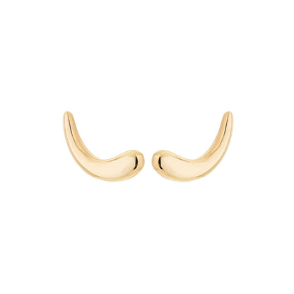 Brinco eacuff gota lisa banhado a ouro 18k - Biju & Cia.