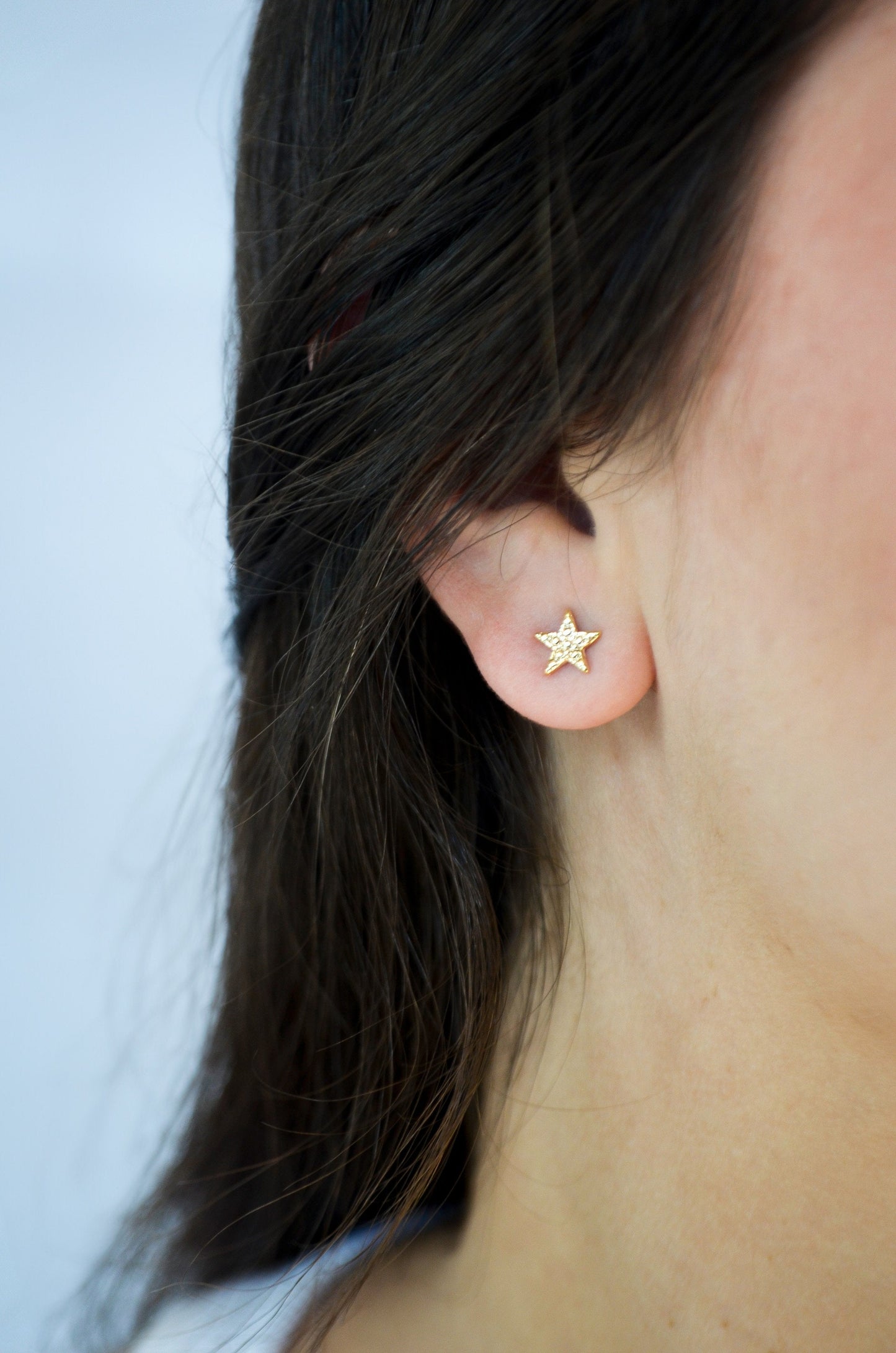 Brinco estrela banhado a ouro 18k - Biju & Cia.