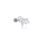 Piercing com zircônias em prata 925