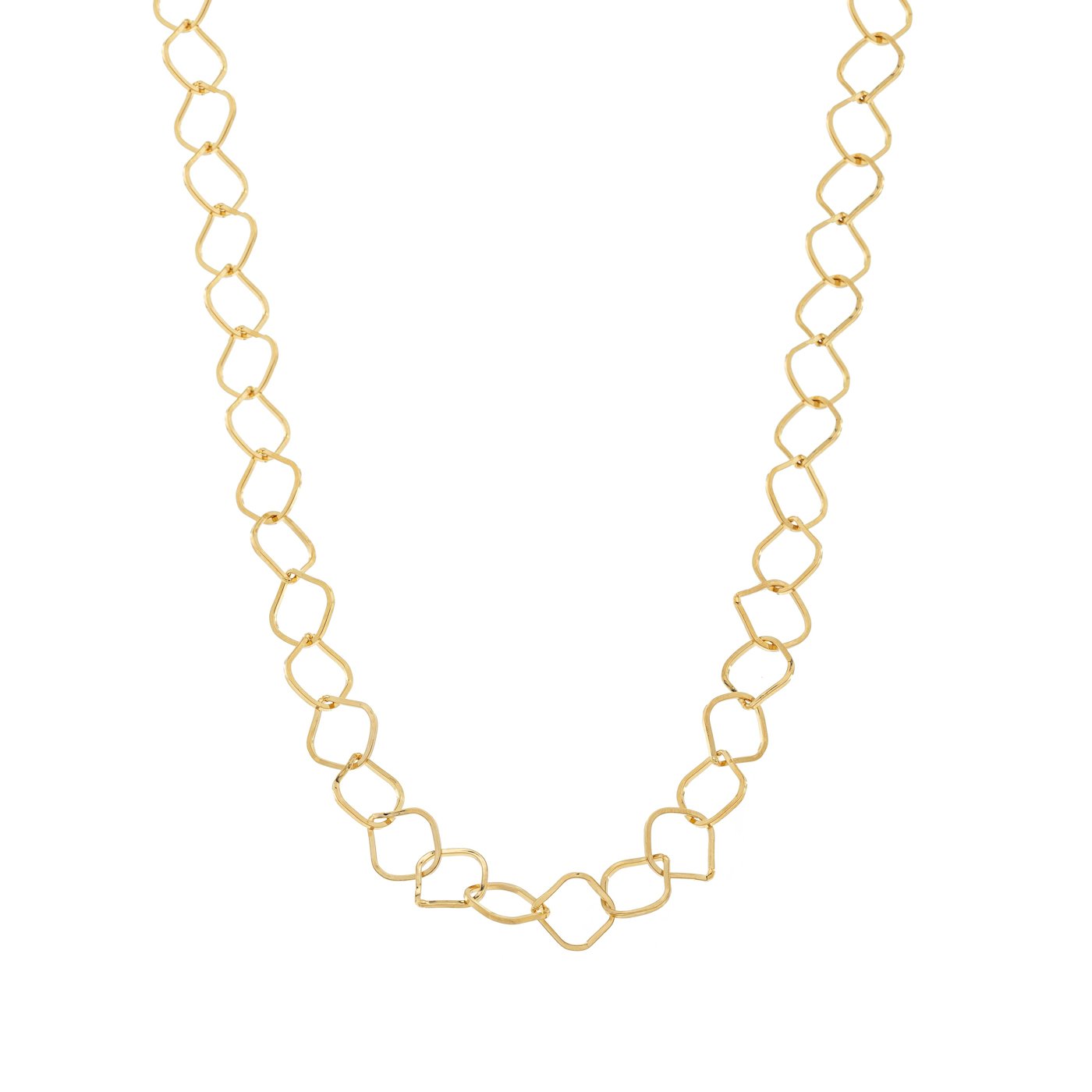 Choker elos losangos banhada a ouro 18k - Biju & Cia.