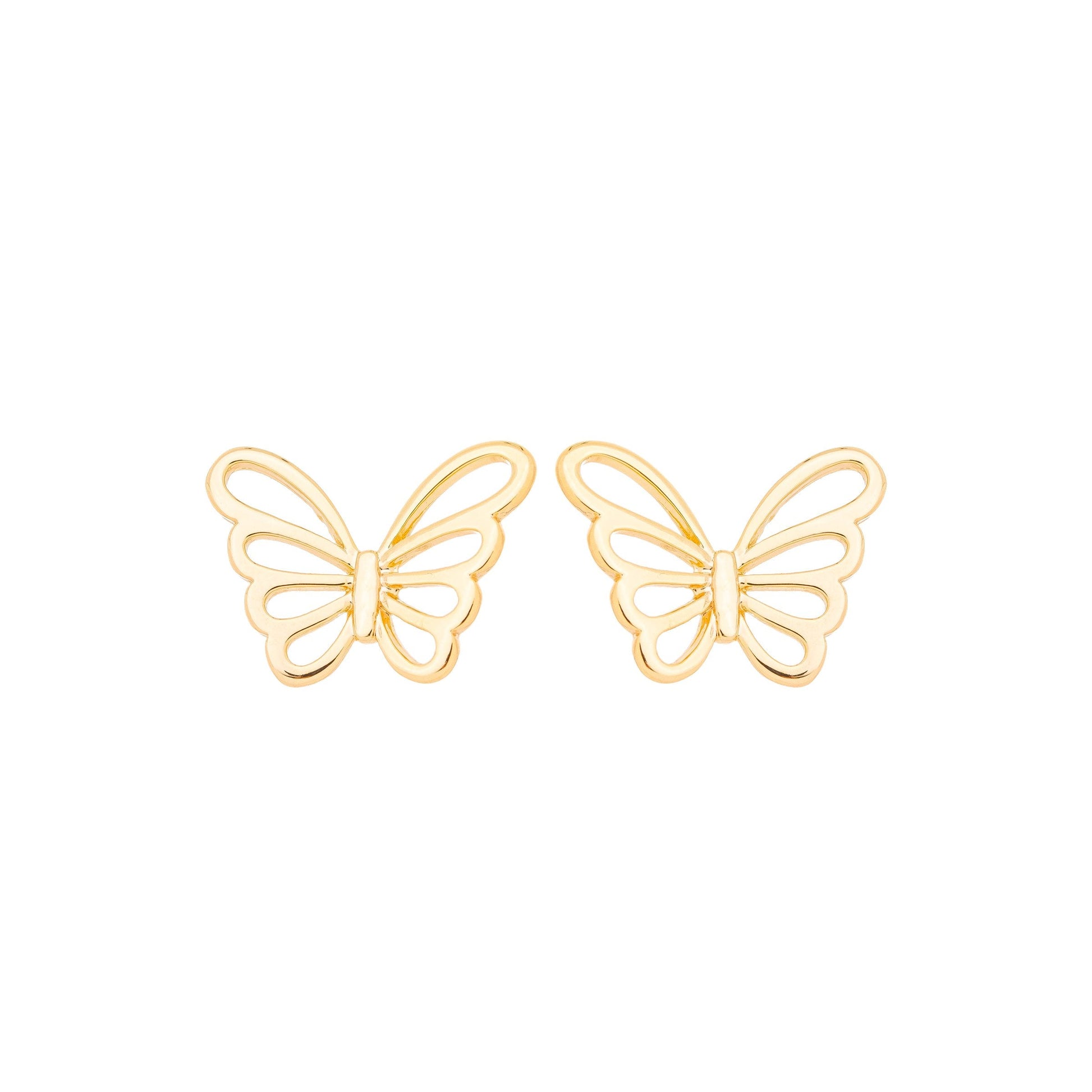 Brinco borboleta banhado a ouro 18k - Biju & Cia.