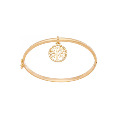 Bracelete árvore da vida banhado a ouro 18k