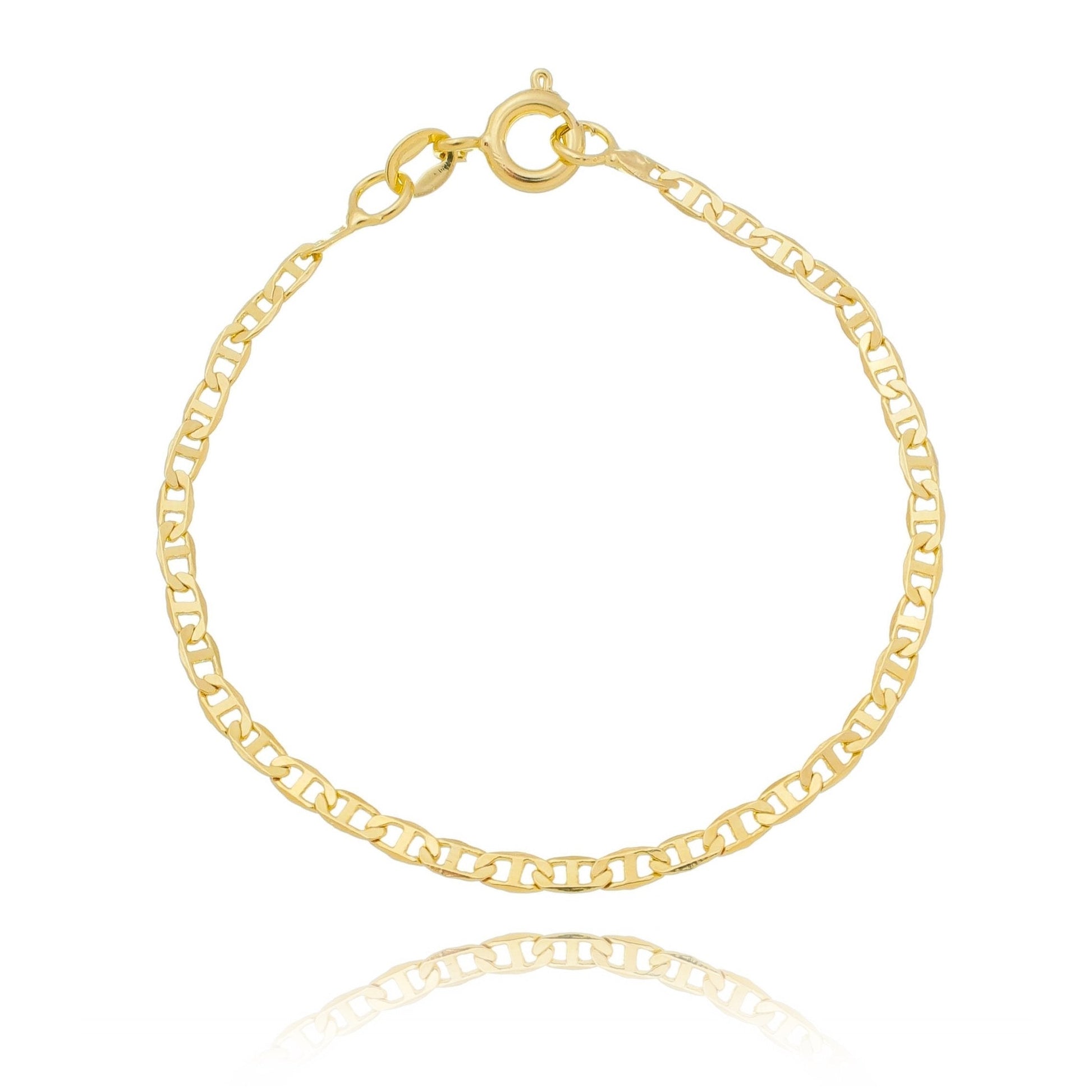 Pulseira infantil masculina banhada a ouro 18k - Biju & Cia.