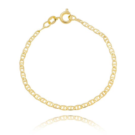 Pulseira infantil masculina banhada a ouro 18k - Biju & Cia.