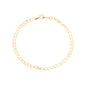Pulseira masculina lisa banhada a ouro 18k - Biju & Cia.