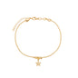 Pulseira rabo de rato com estrela e bolinhas banhada a ouro 18k - Biju & Cia.