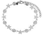 Pulseira estrelas em aço inox