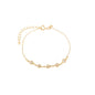 Pulseira de corações de zircônia banhada a ouro 18k - Biju & Cia.