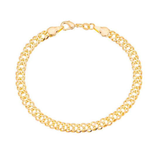 Pulseira lisa banhada a ouro 18k - Biju & Cia.