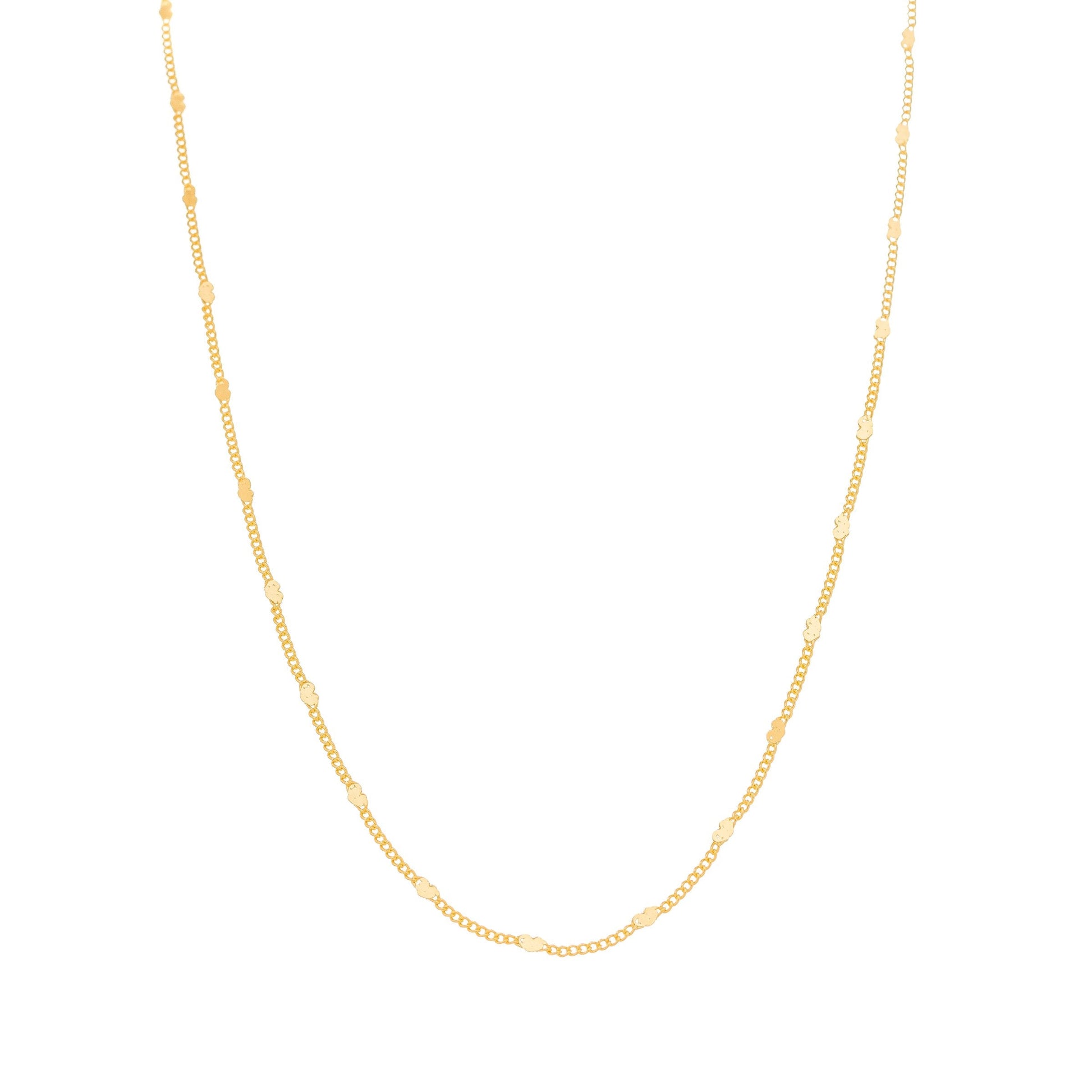 Corrente de coração 45 cm banhada a ouro 18k - Biju & Cia.