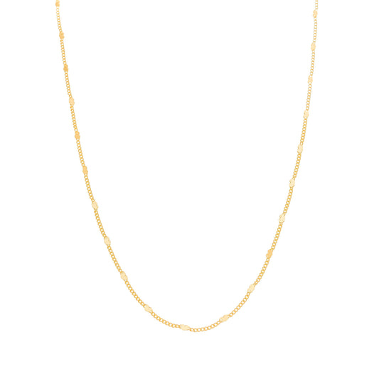 Corrente de coração 45 cm banhada a ouro 18k - Biju & Cia.