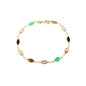 Pulseira com pedras navates coloridas banhada a ouro 18k
